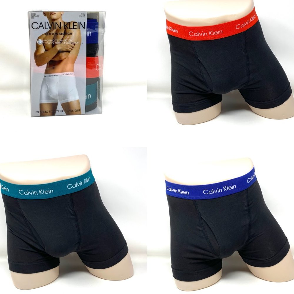 💖MEGA SALE💖Calvin Klein 3 Pack Underwear Men NB2615913 Trunk Cotton Black - Picture 1 of 8